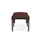 Lesro Lenox Wood 2 Seat Bench Wood Frame, Mocha, RF Nebbiolo Upholstery LW2001 - alternate 2
